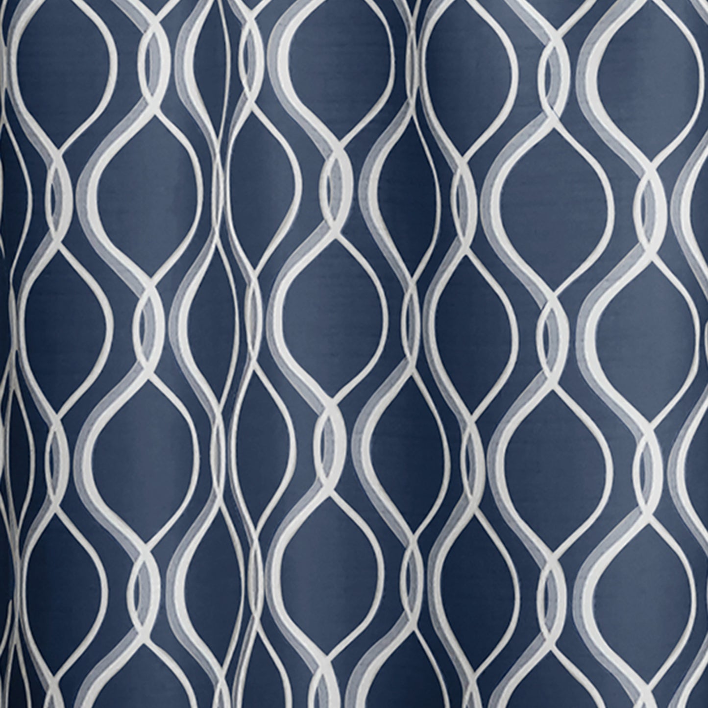 Curtainworks Morocco Tier & Valance Separates Navy