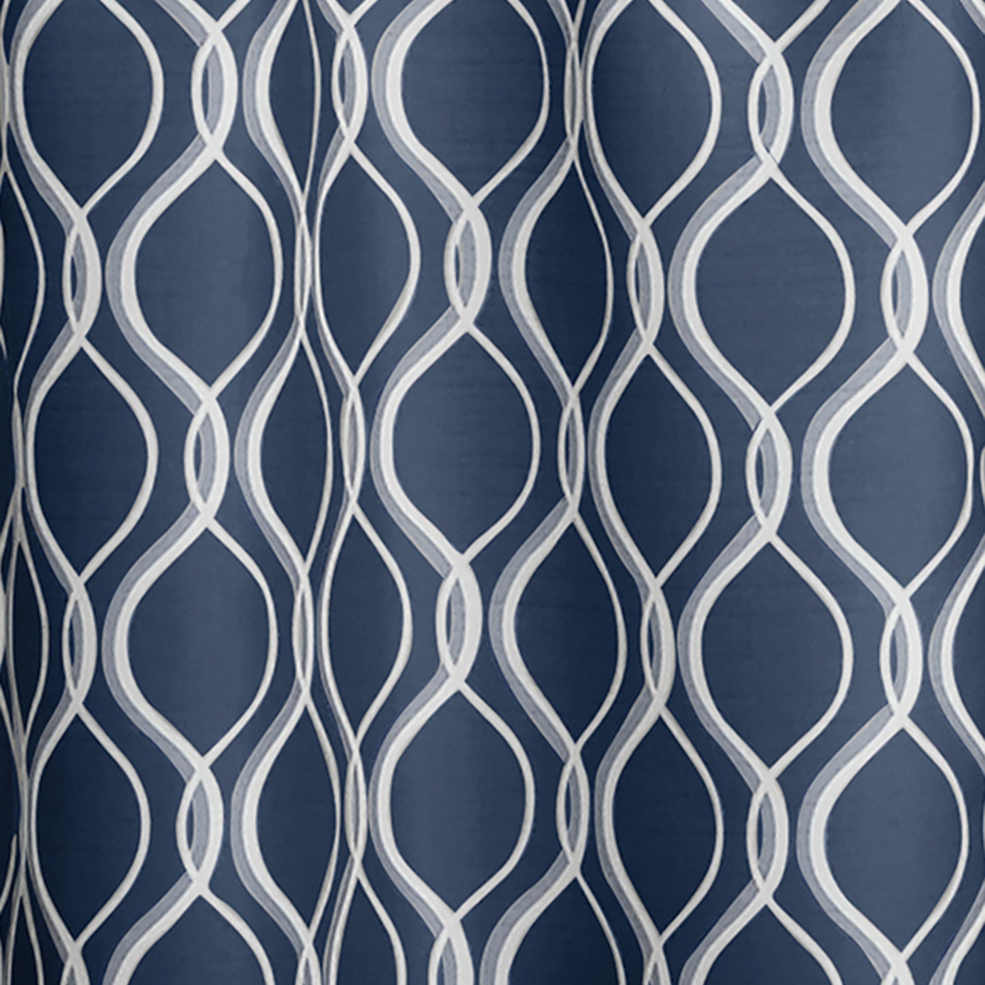 Curtainworks Morocco Tier & Valance Separates Navy