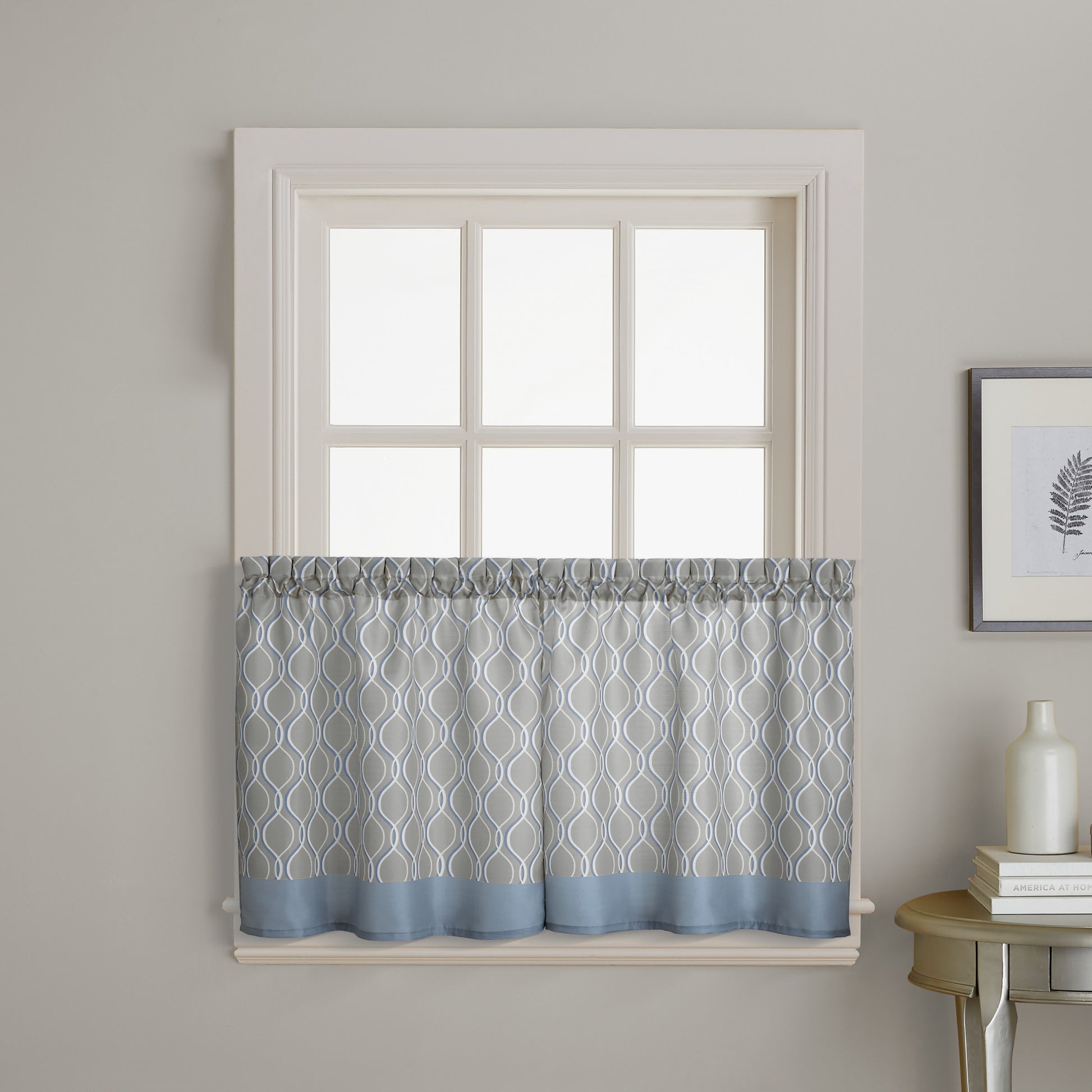Curtainworks Morocco Tier & Valance Separates Silver