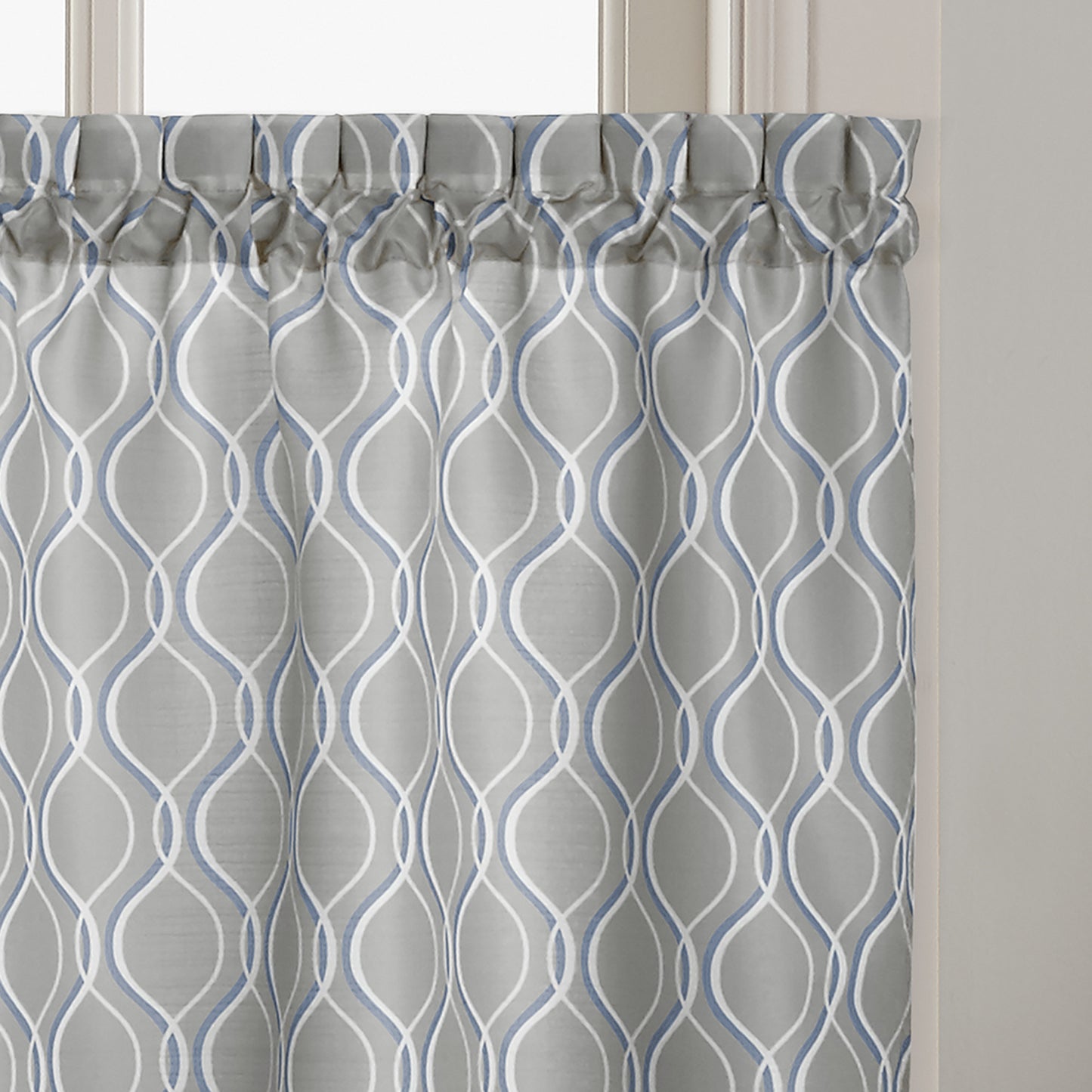 Curtainworks Morocco Tier & Valance Separates Silver