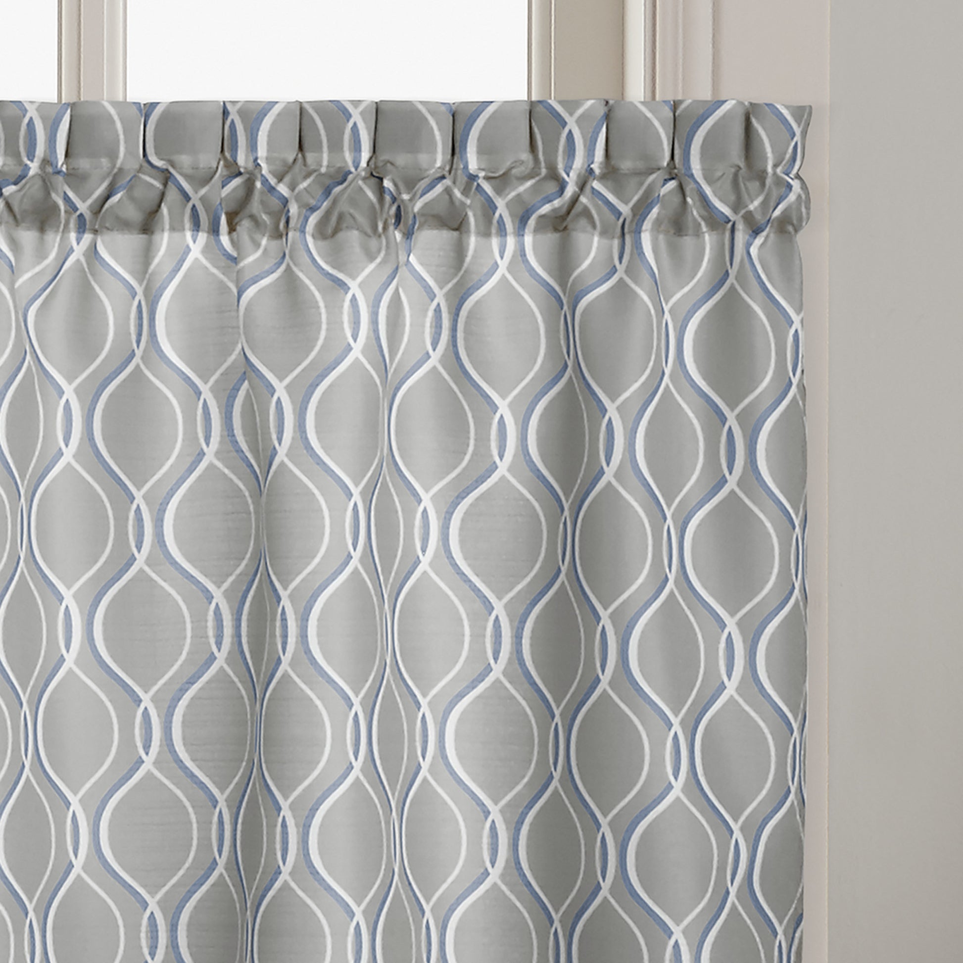 Curtainworks Morocco Tier & Valance Separates Silver