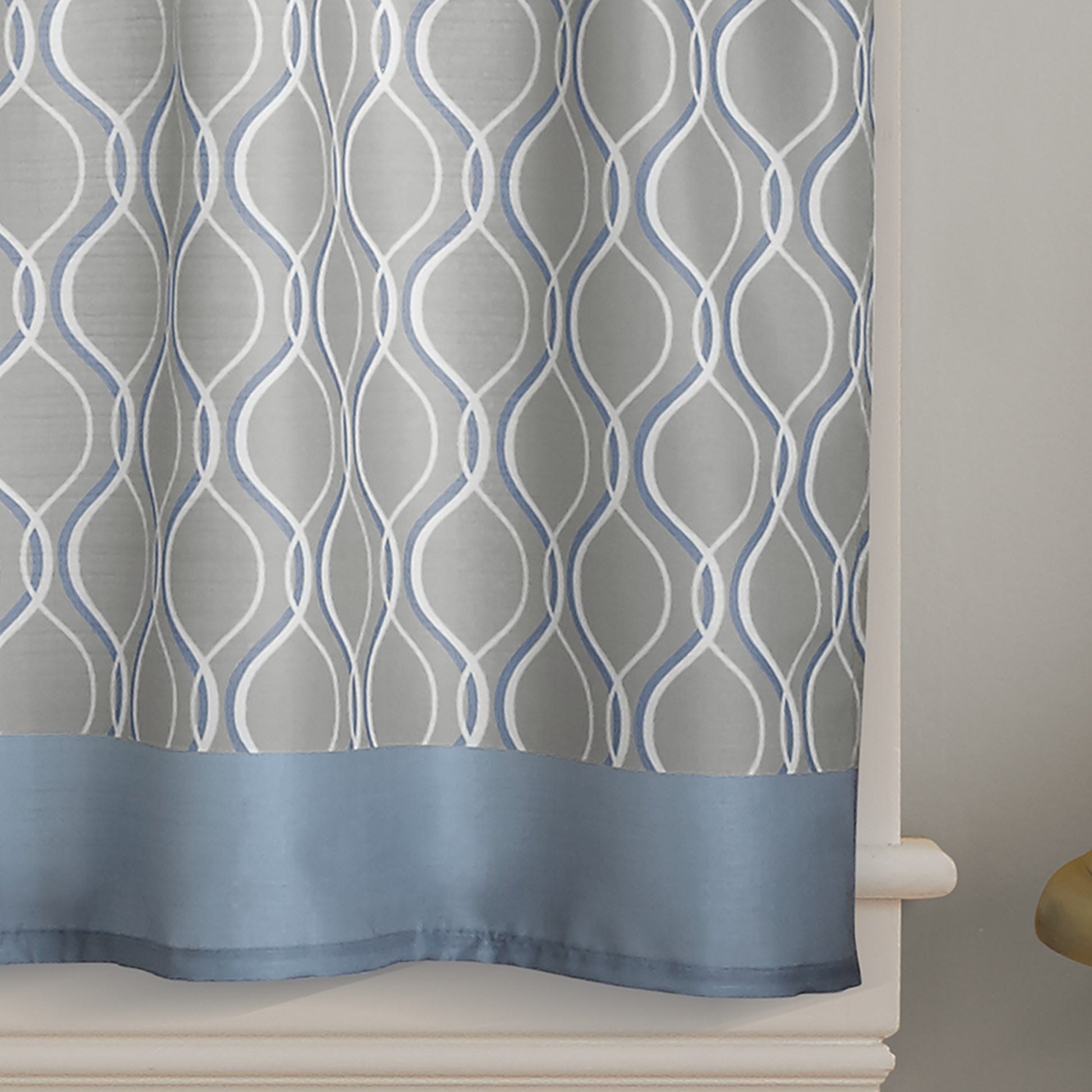 Curtainworks Morocco Tier & Valance Separates Silver