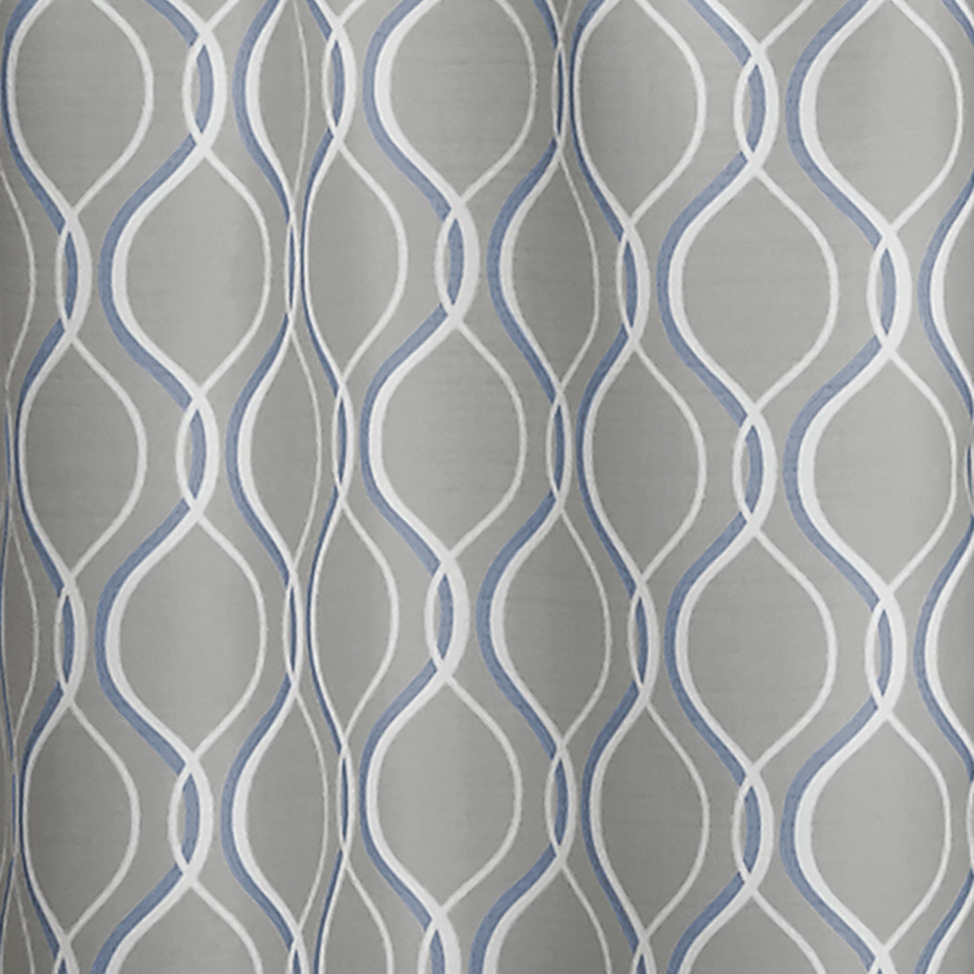 Curtainworks Morocco Tier & Valance Separates Silver