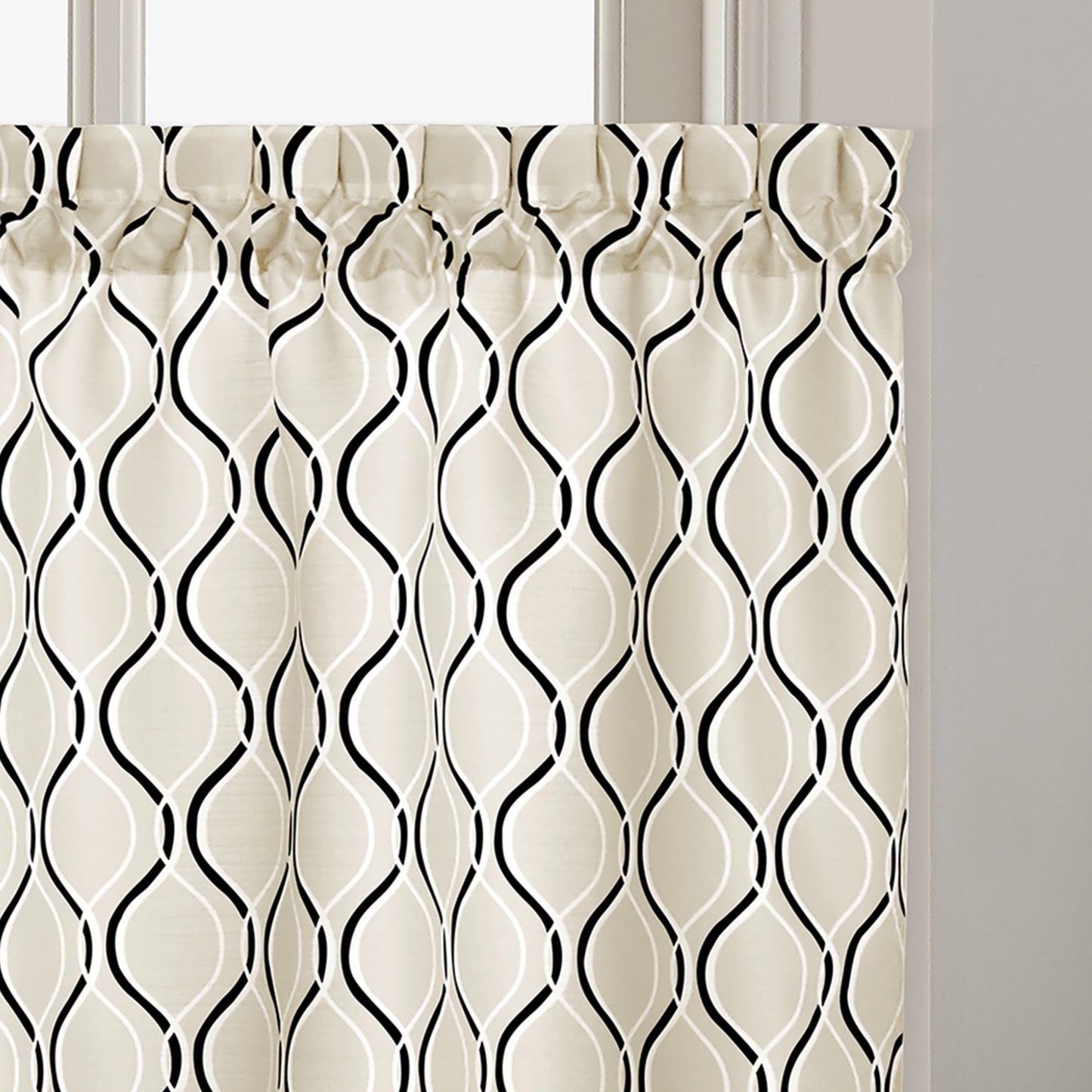 Curtainworks Morocco Tier & Valance Separates Black