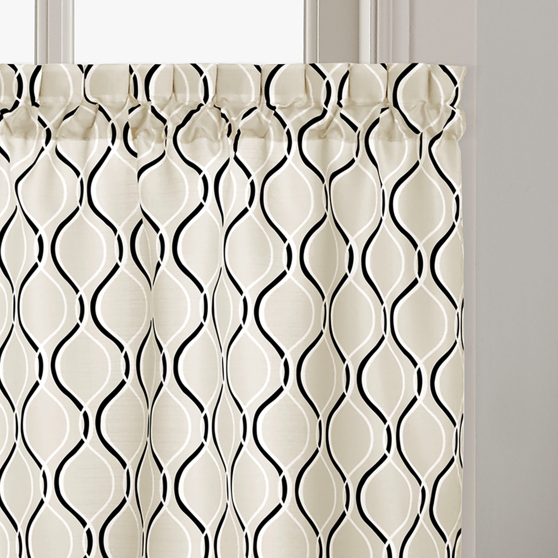 Curtainworks Morocco Tier & Valance Separates Black