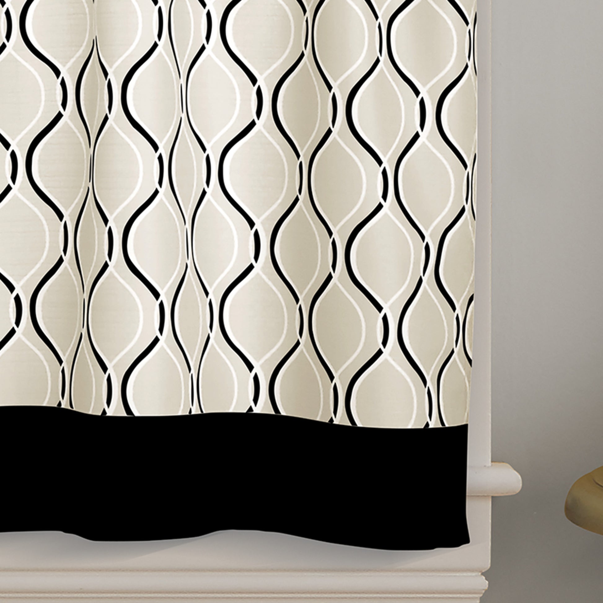 Curtainworks Morocco Tier & Valance Separates Black