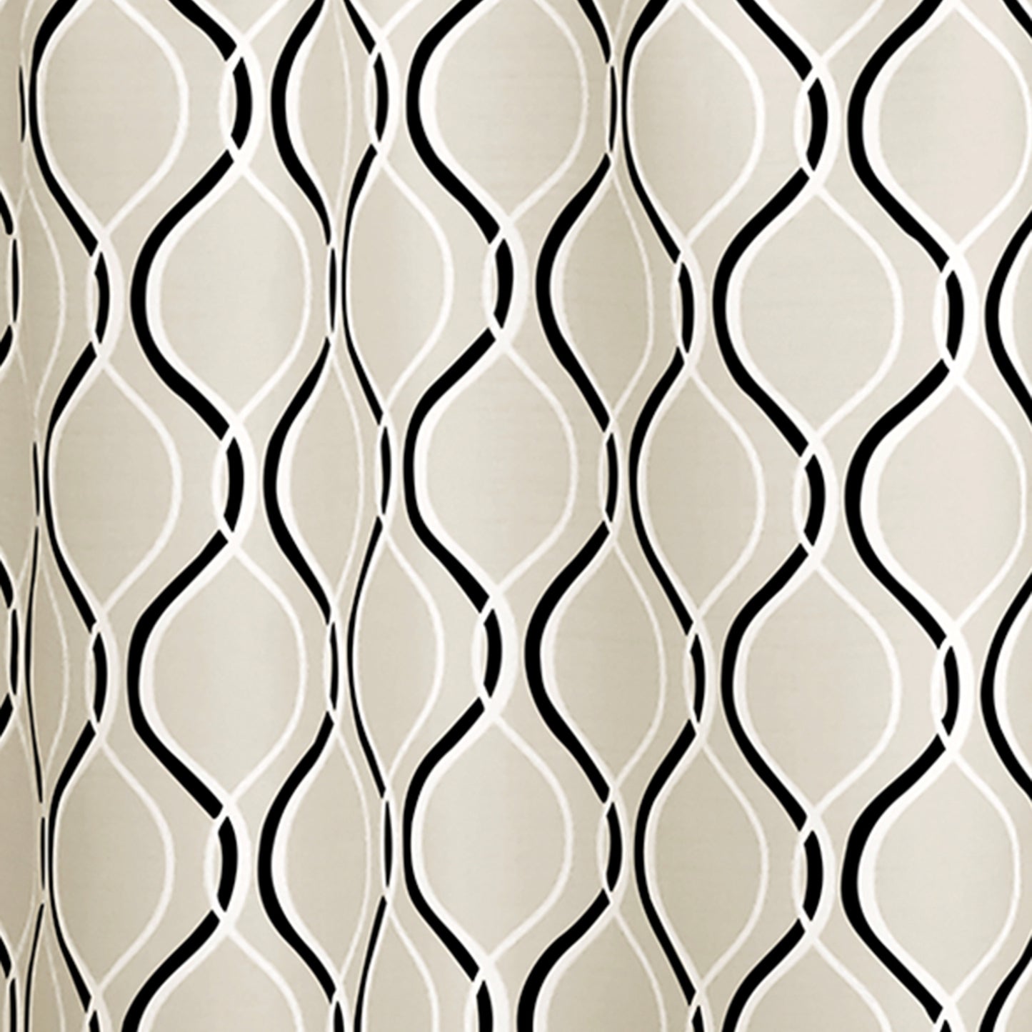 Curtainworks Morocco Tier & Valance Separates Black