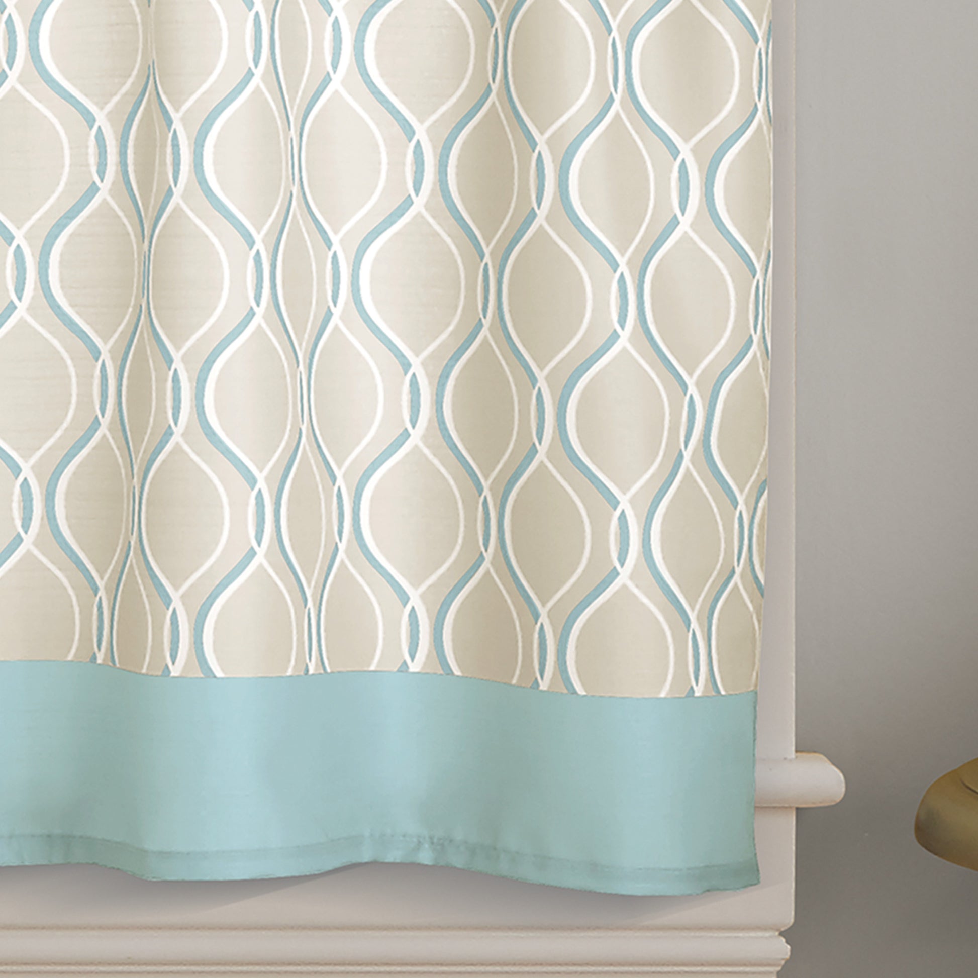 Curtainworks Morocco Tier & Valance Separates Aqua