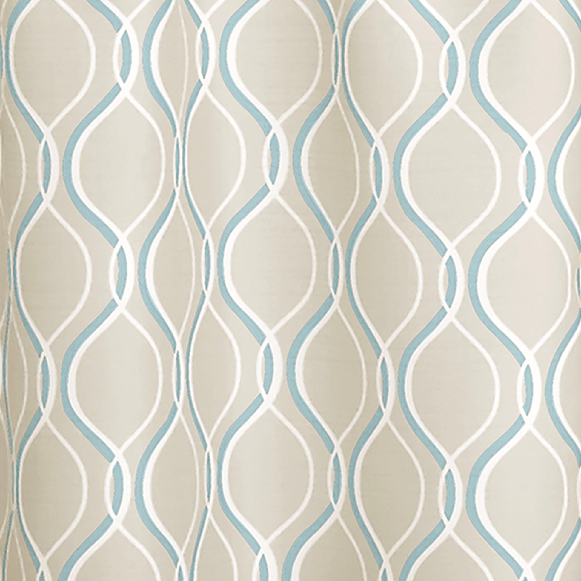 Curtainworks Morocco Tier & Valance Separates Aqua