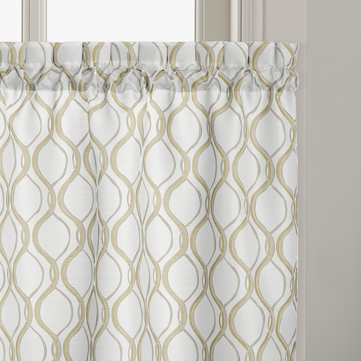 Curtainworks Morocco Tier & Valance Separates Oyster