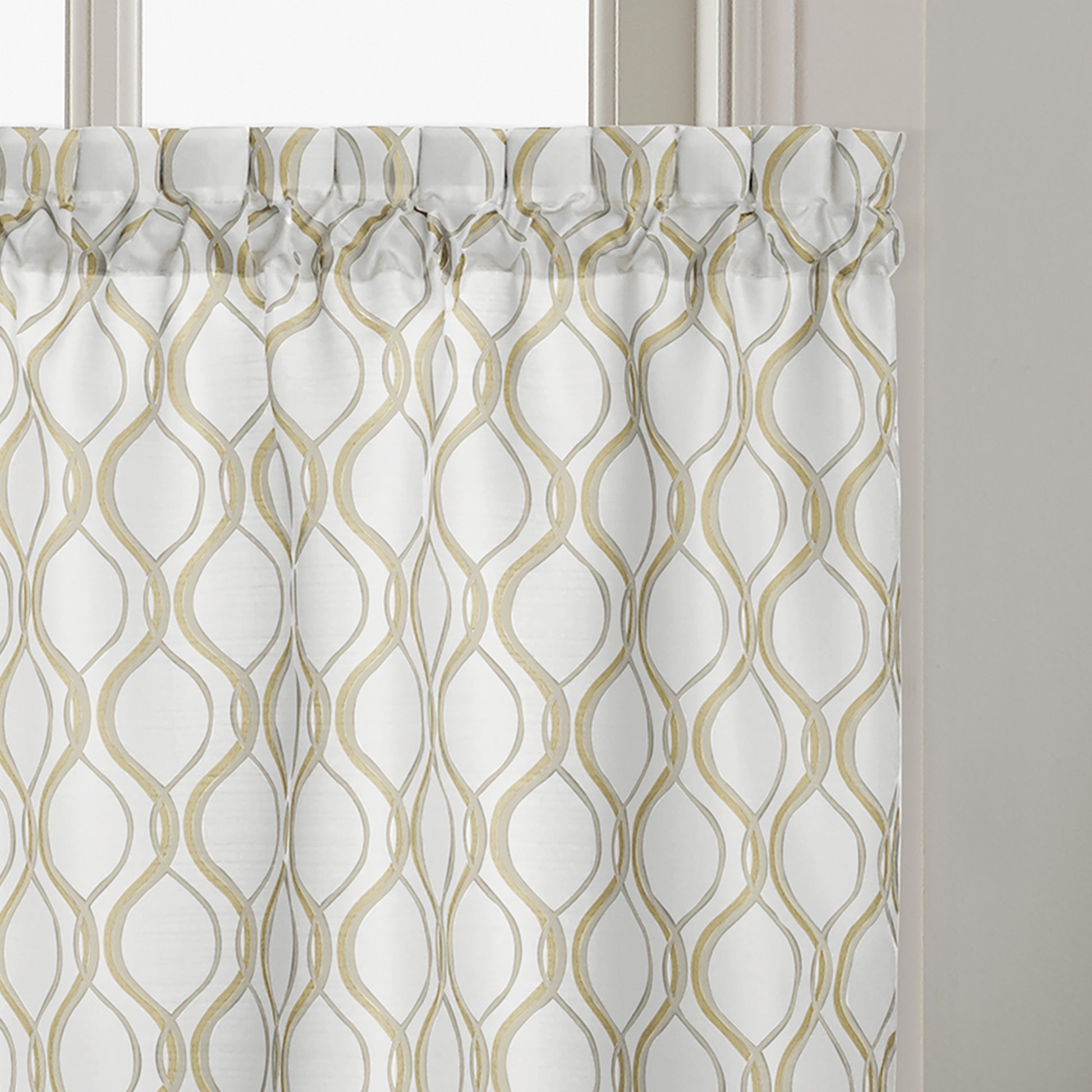 Curtainworks Morocco Tier & Valance Separates Oyster