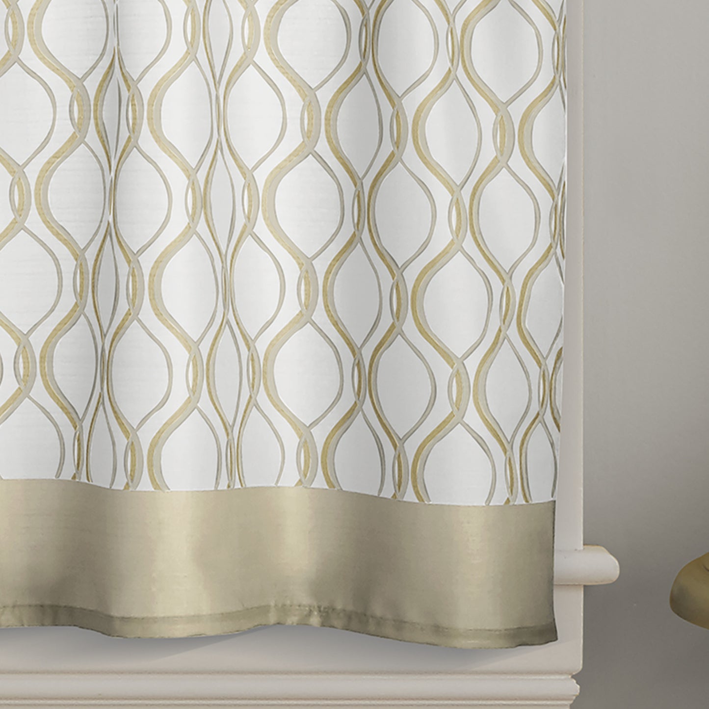 Curtainworks Morocco Tier & Valance Separates Oyster