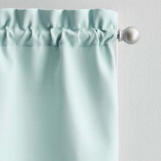 Curtainworks Solid Twill Tiers & Valance Set Aqua