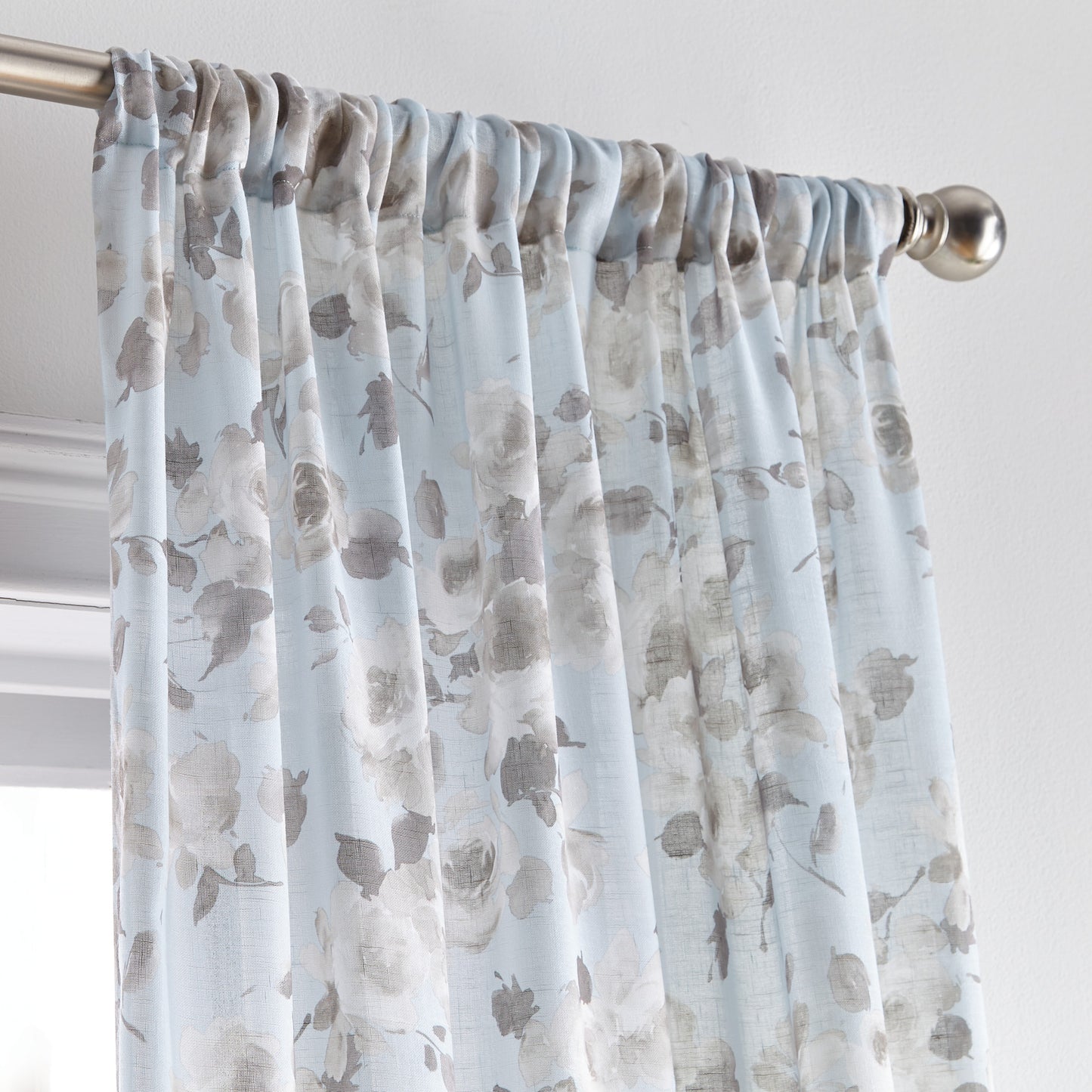 Martha Stewart Annabelle Curtain Panel Aqua