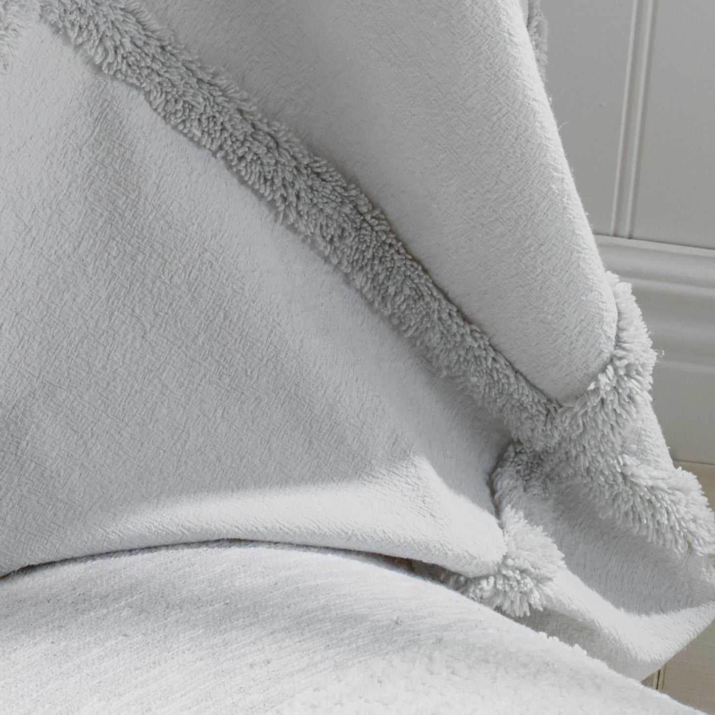 Peri Home Chenille Lattice Window Curtain Panel grey