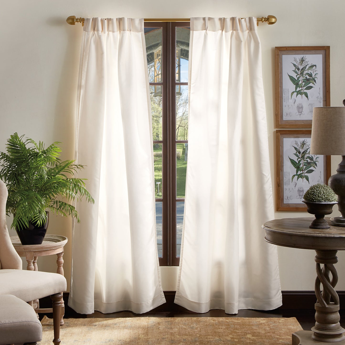 Martha Stewart Faux Silk Curtain Panel