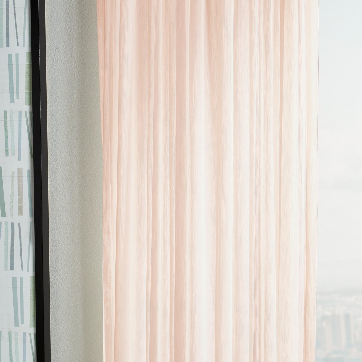 Martha Stewart Glacier Sheer Curtain Panel Blush