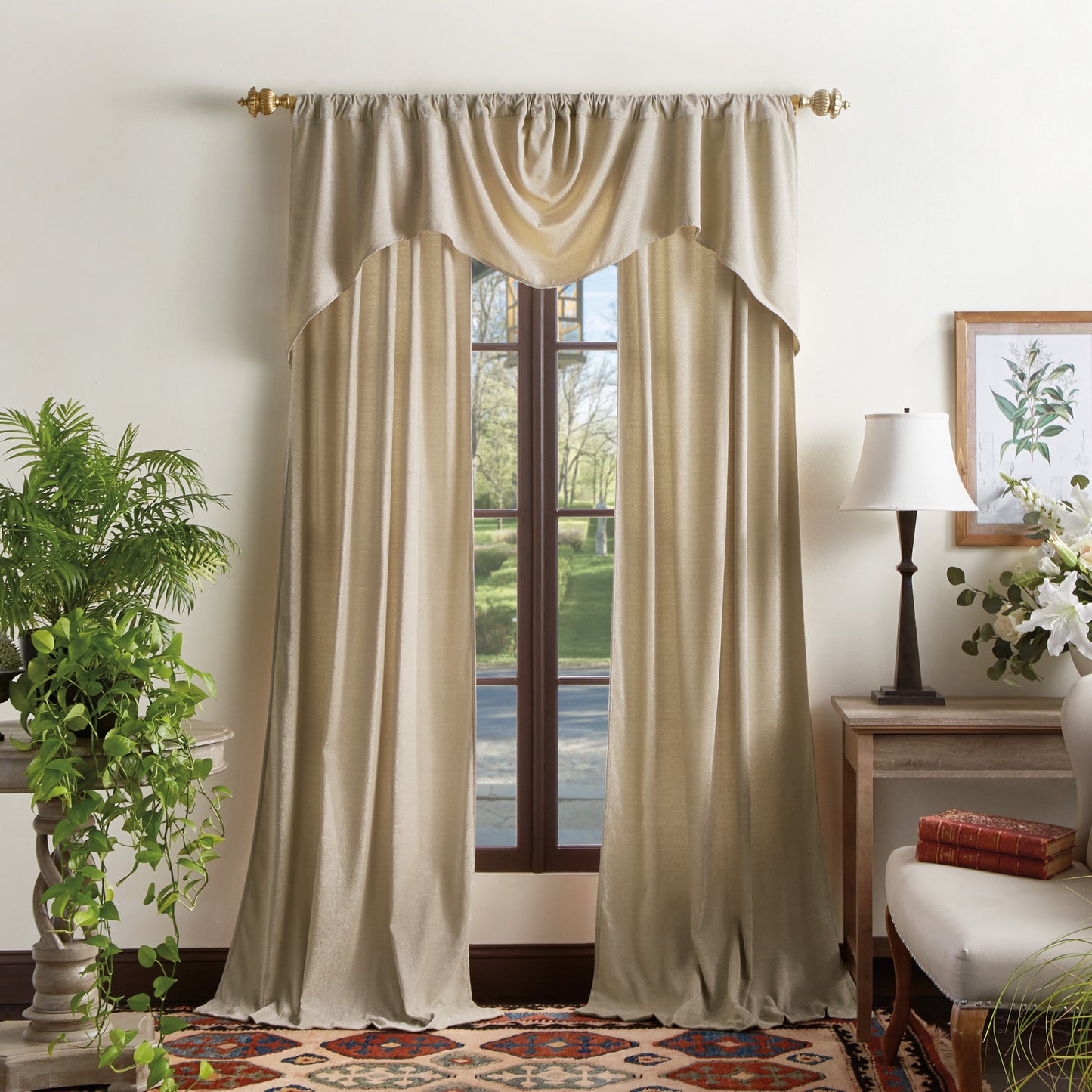 Martha Stewart Naples Chenille Curtain Panel Natural