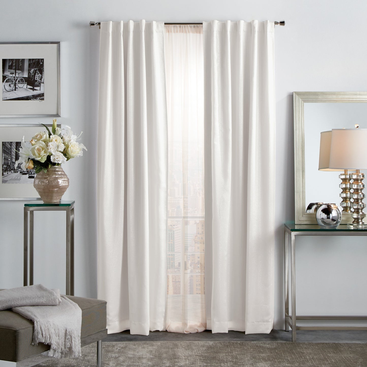 Martha Stewart Park Avenue Curtain Panel Blush
