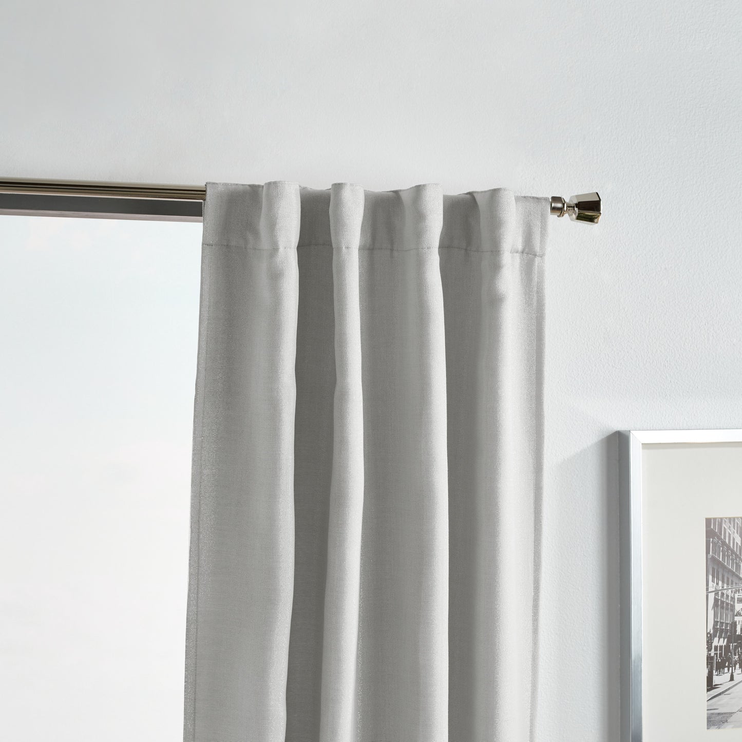 Martha Stewart Park Avenue Curtain Panel Silver