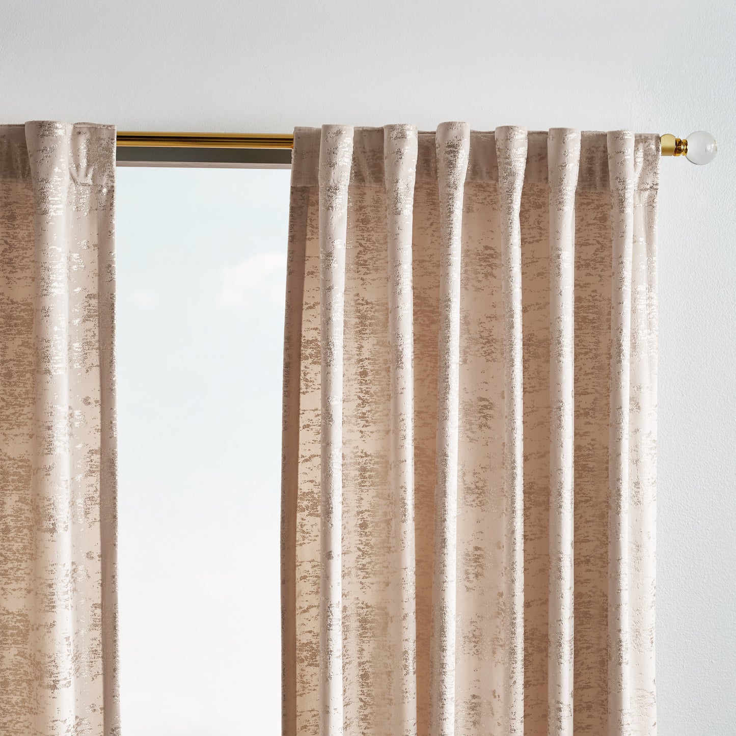 Martha Stewart Monroe Curtain Panel Blush