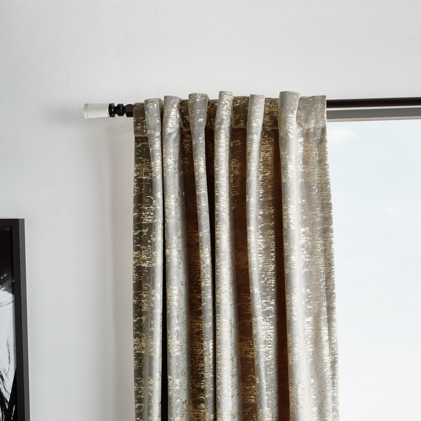 Martha Stewart Monroe Curtain Panel Silver
