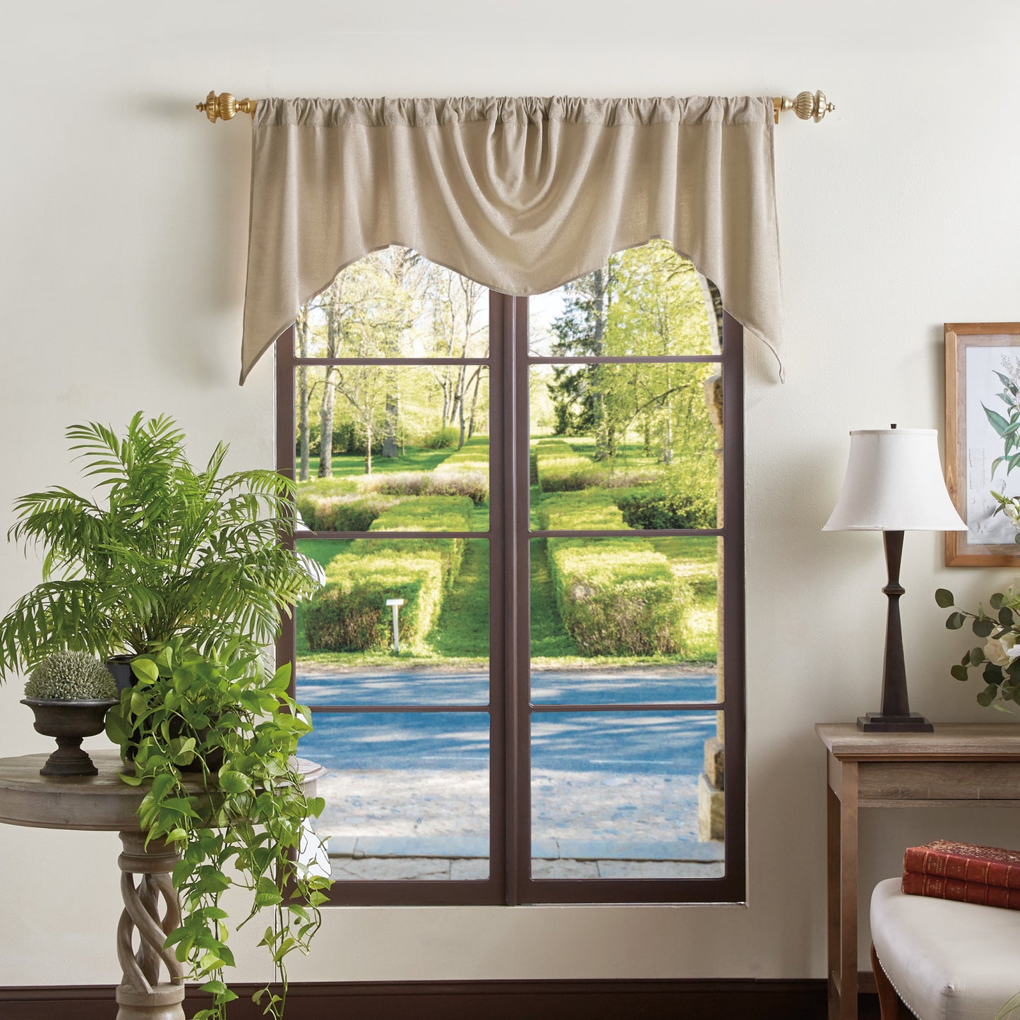 Martha Stewart Naples Chenille Valance Natural