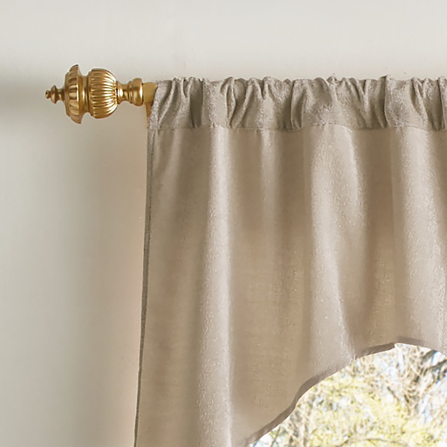 Martha Stewart Naples Chenille Valance Natural