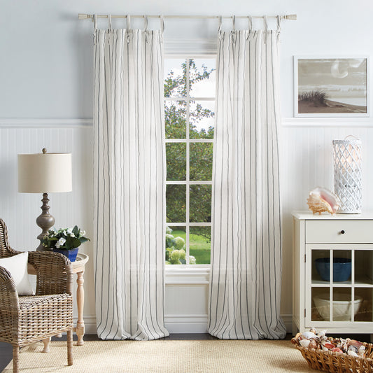 Martha Stewart Laguna Stripe Curtain Panel Grey