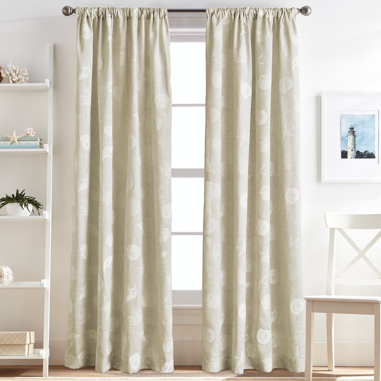 Destinations Seashells Curtain Panel Pairs