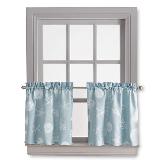 Destinations Seashells Tier Pair Aqua