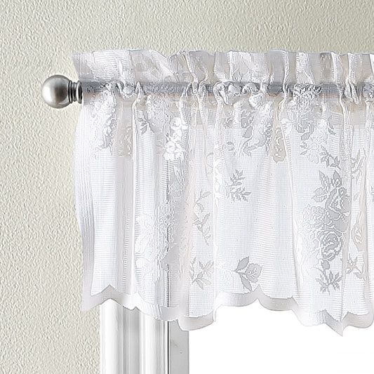 Curtainworks Sibella Lace Valance & Tiers