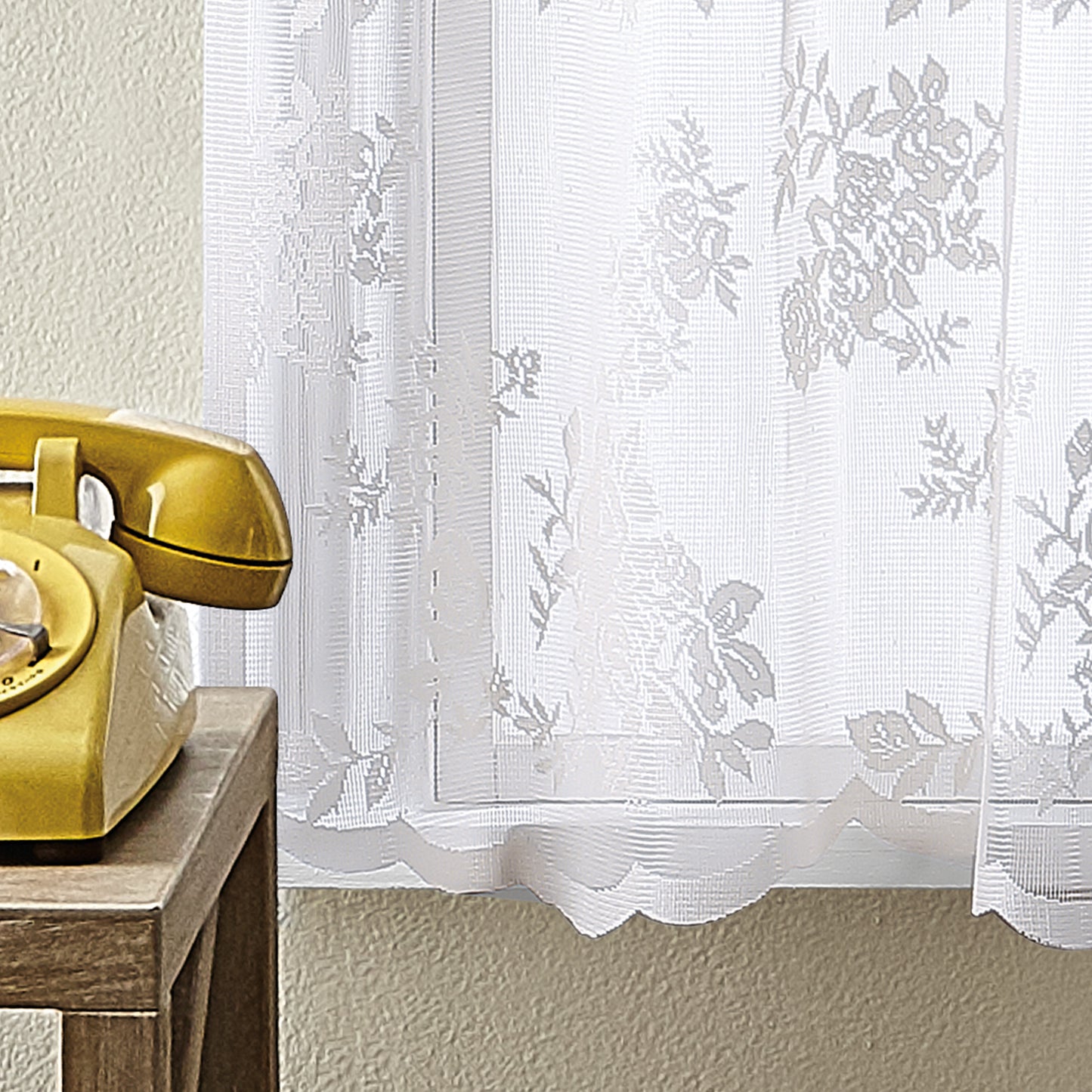 Curtainworks Sibella Lace Valance & Tiers