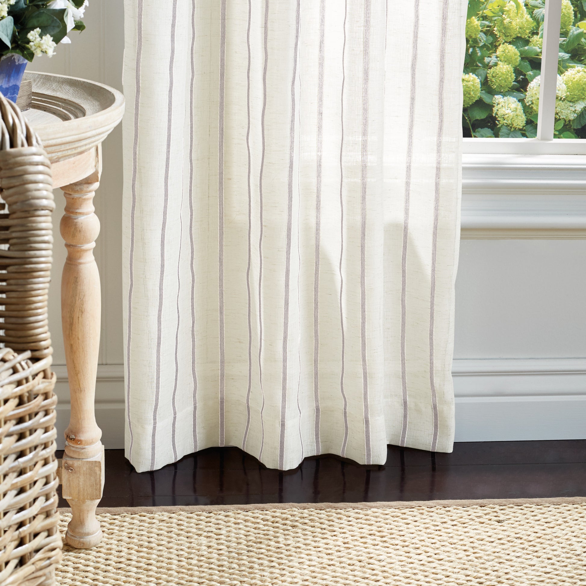 Martha Stewart Laguna Stripe Curtain Panel Mocha