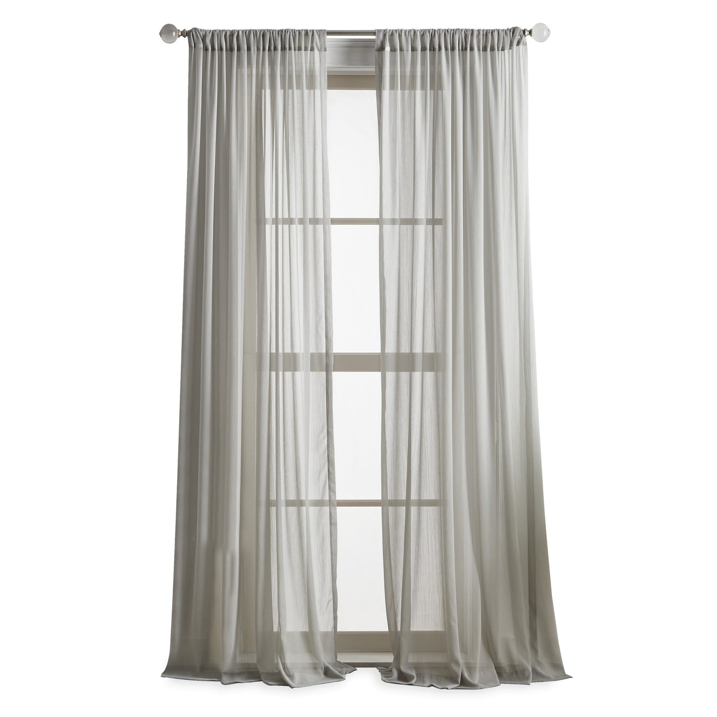 Martha Stewart Glacier Sheer Curtain Panels