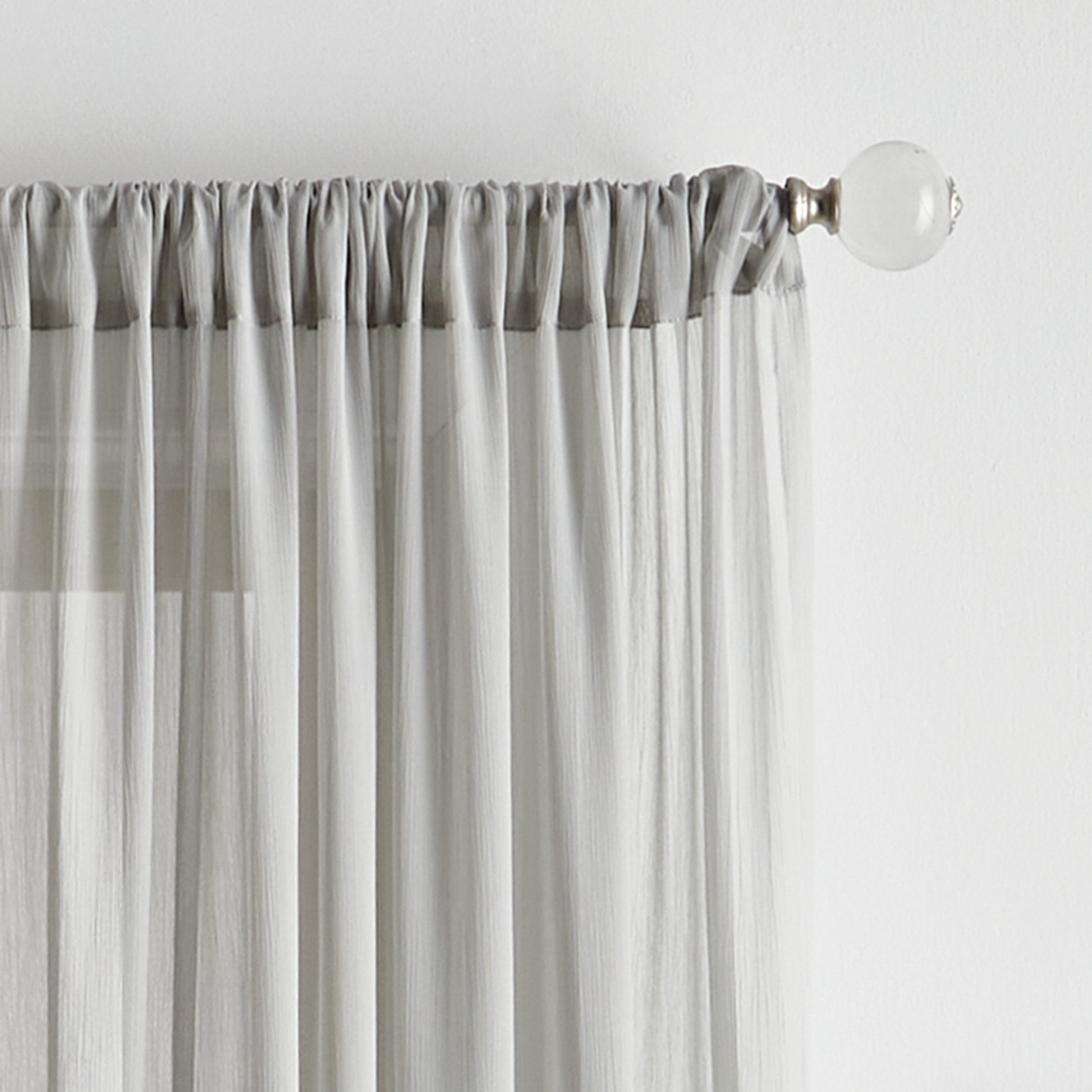 Martha Stewart Glacier Sheer Curtain Panels