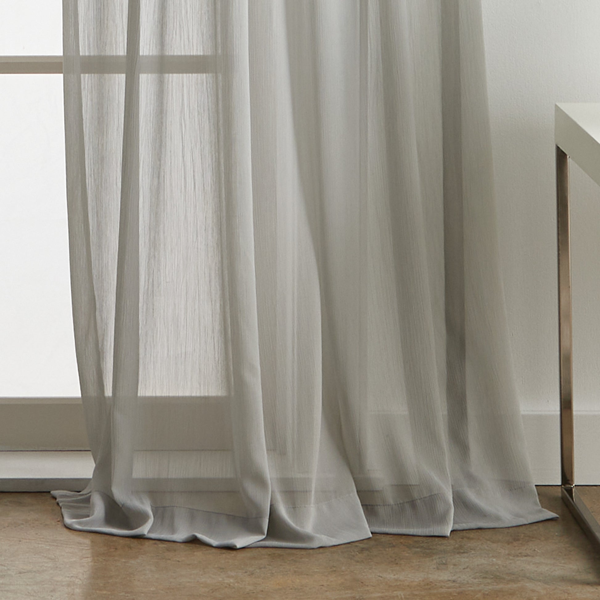Martha Stewart Glacier Sheer Curtain Panels