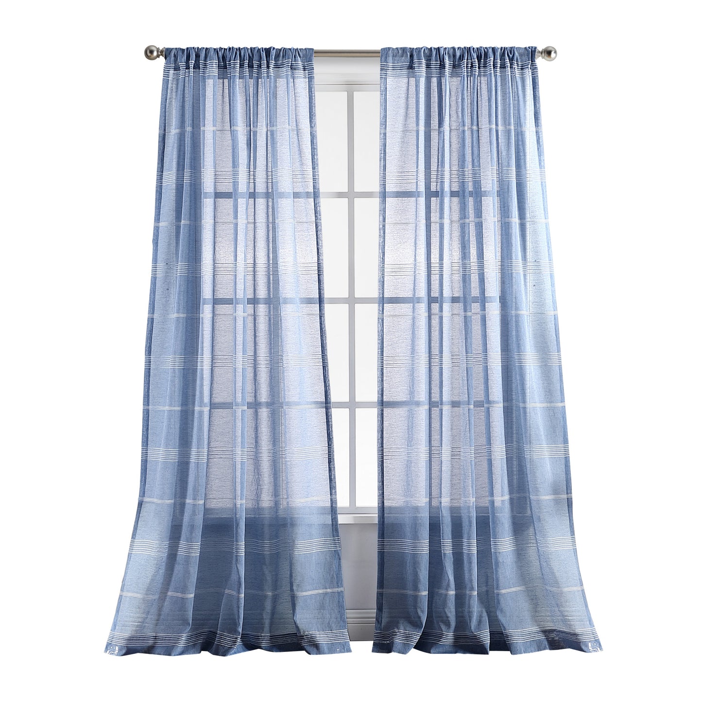Martha Stewart Delicate Stripe Curtain Panel Pair