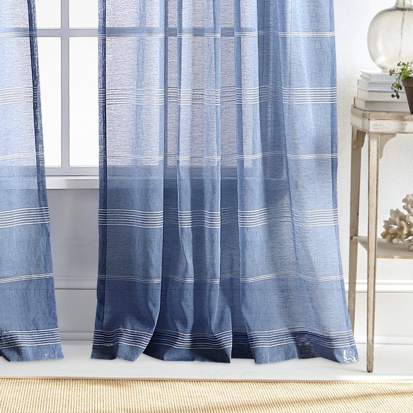 Martha Stewart Delicate Stripe Curtain Panel Pair
