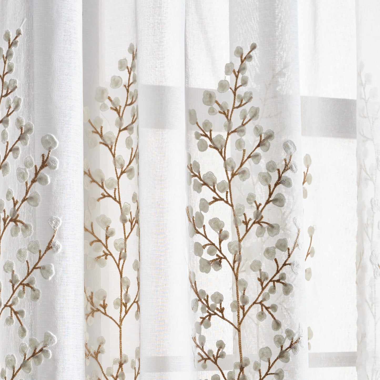Martha Stewart Georgia Embroidery Curtain Panel