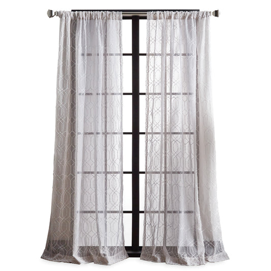 Martha Stewart Hourglass Embroidery Curtain Panel