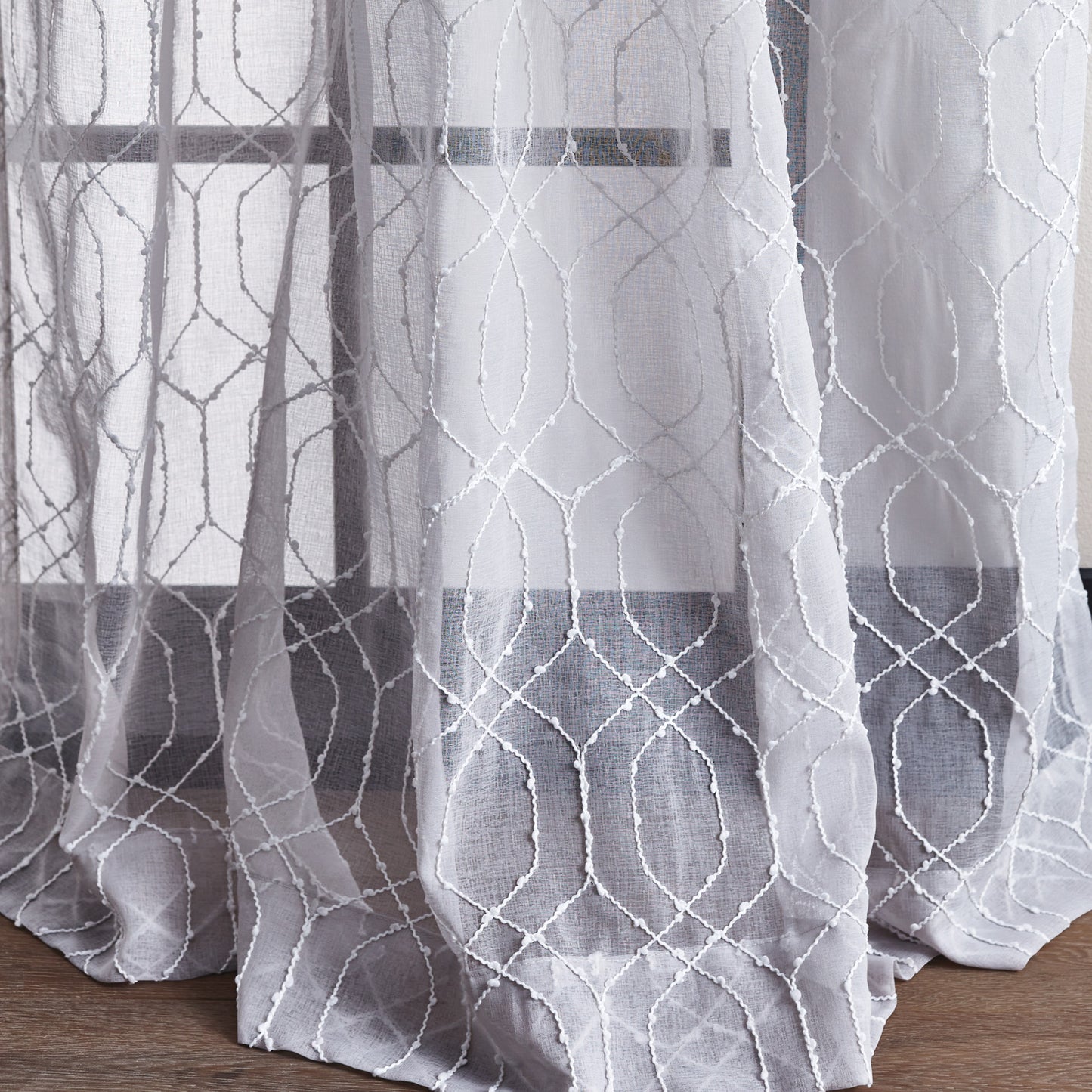 Martha Stewart Hourglass Embroidery Curtain Panel