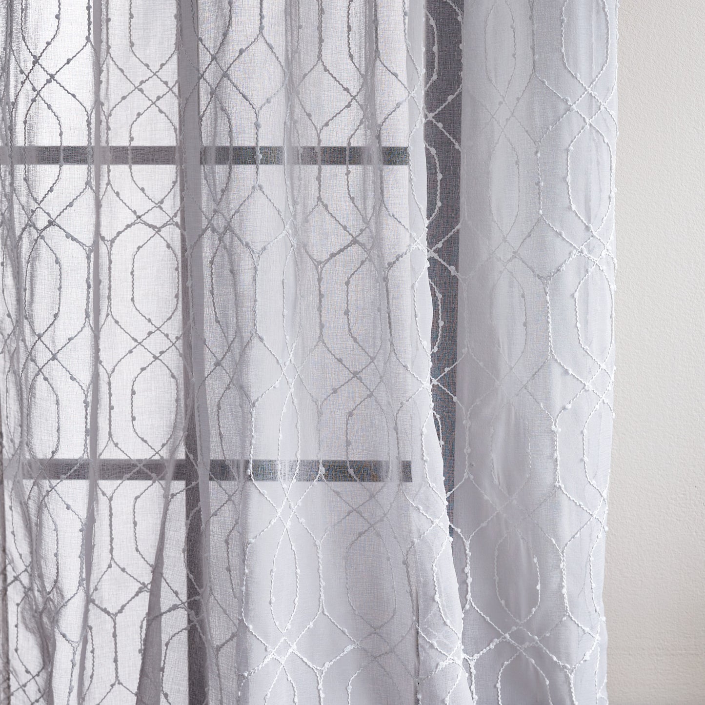 Martha Stewart Hourglass Embroidery Curtain Panel
