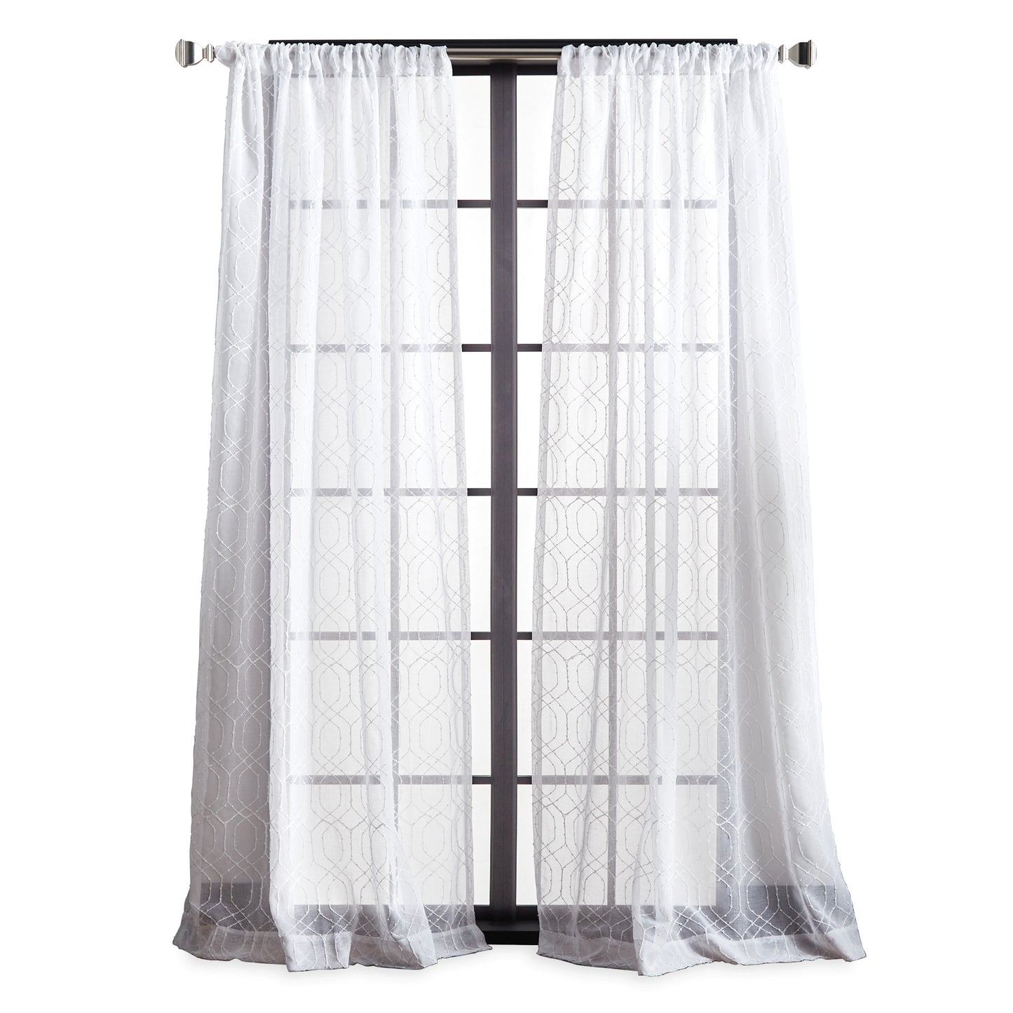 Martha Stewart Hourglass Embroidery Curtain Panel
