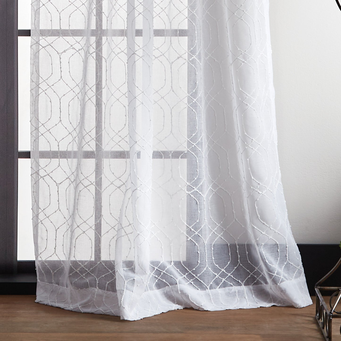 Martha Stewart Hourglass Embroidery Curtain Panel