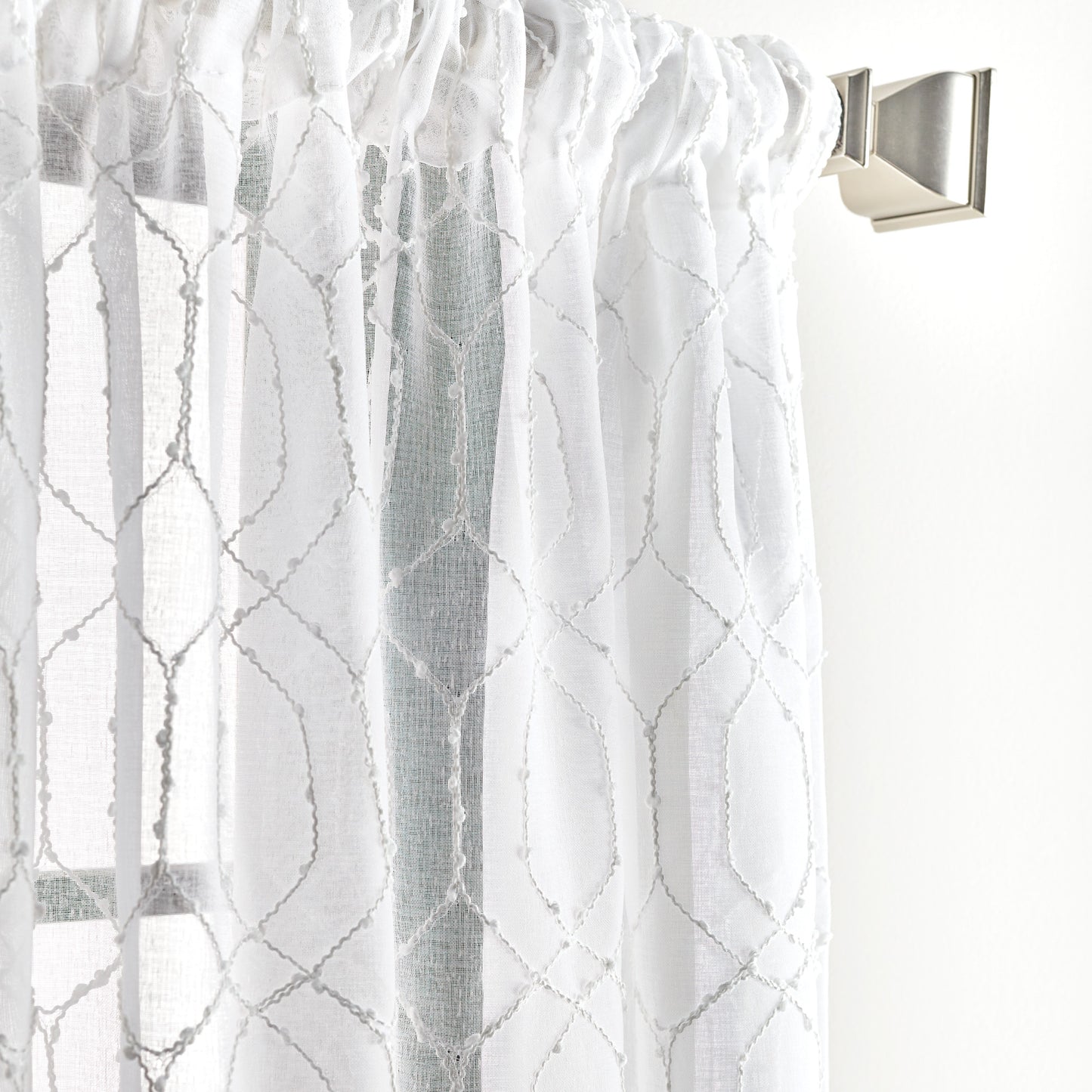 Martha Stewart Hourglass Embroidery Curtain Panel