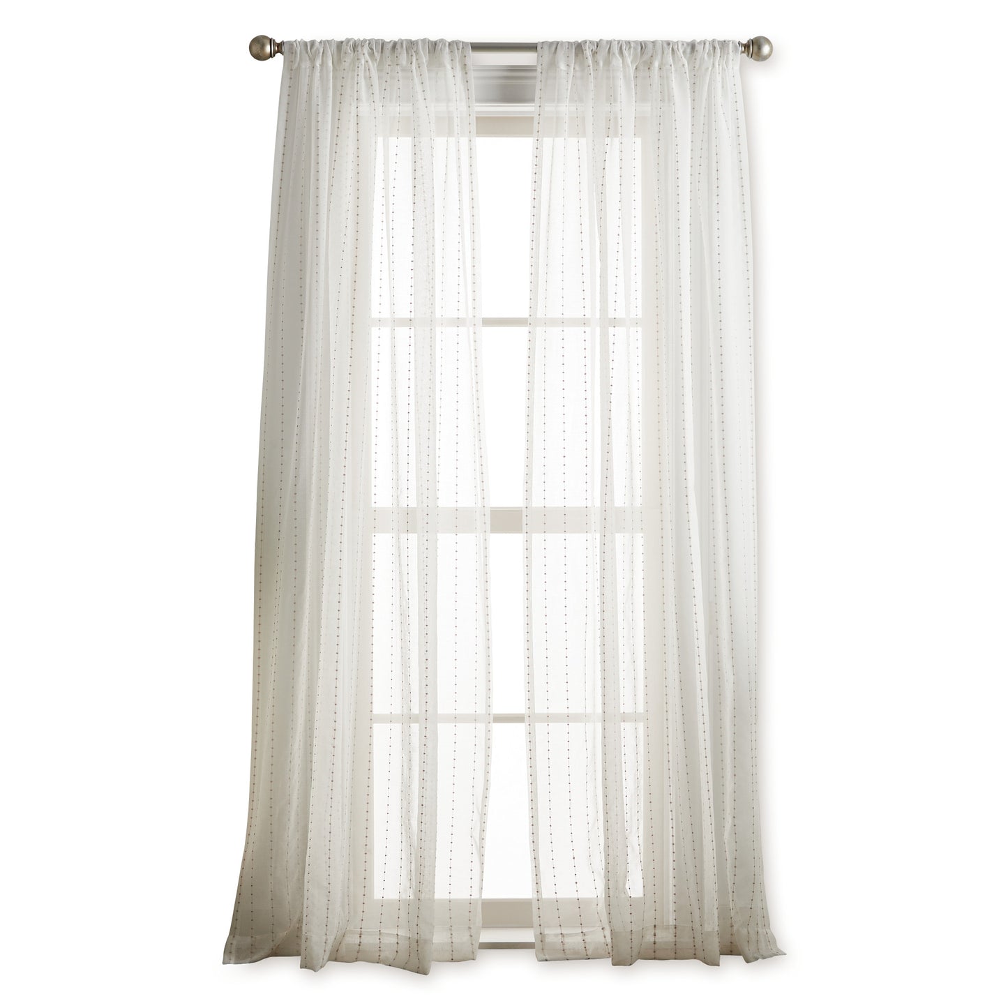Marth Stewart Dot Embroidery Curtain Panel