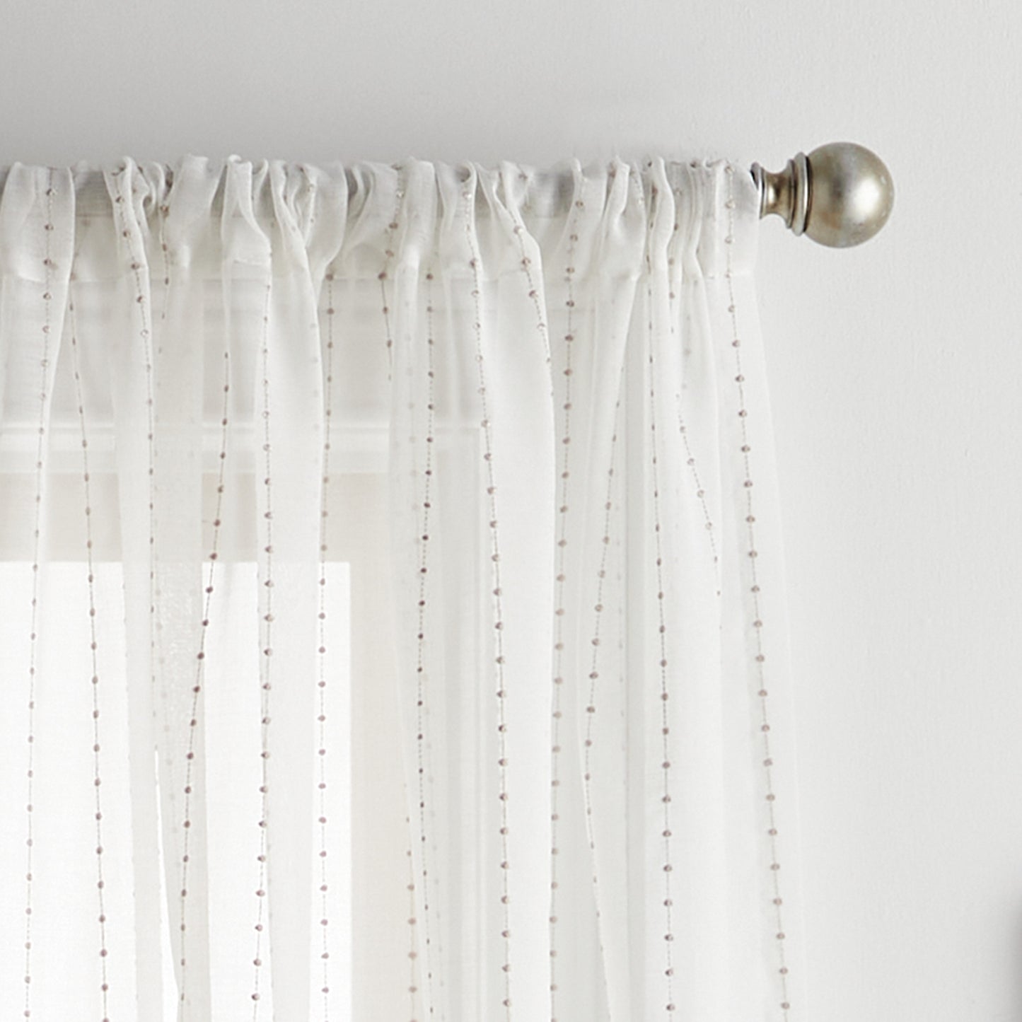 Marth Stewart Dot Embroidery Curtain Panel
