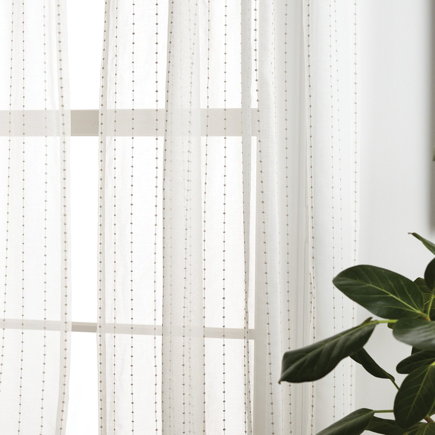 Marth Stewart Dot Embroidery Curtain Panel