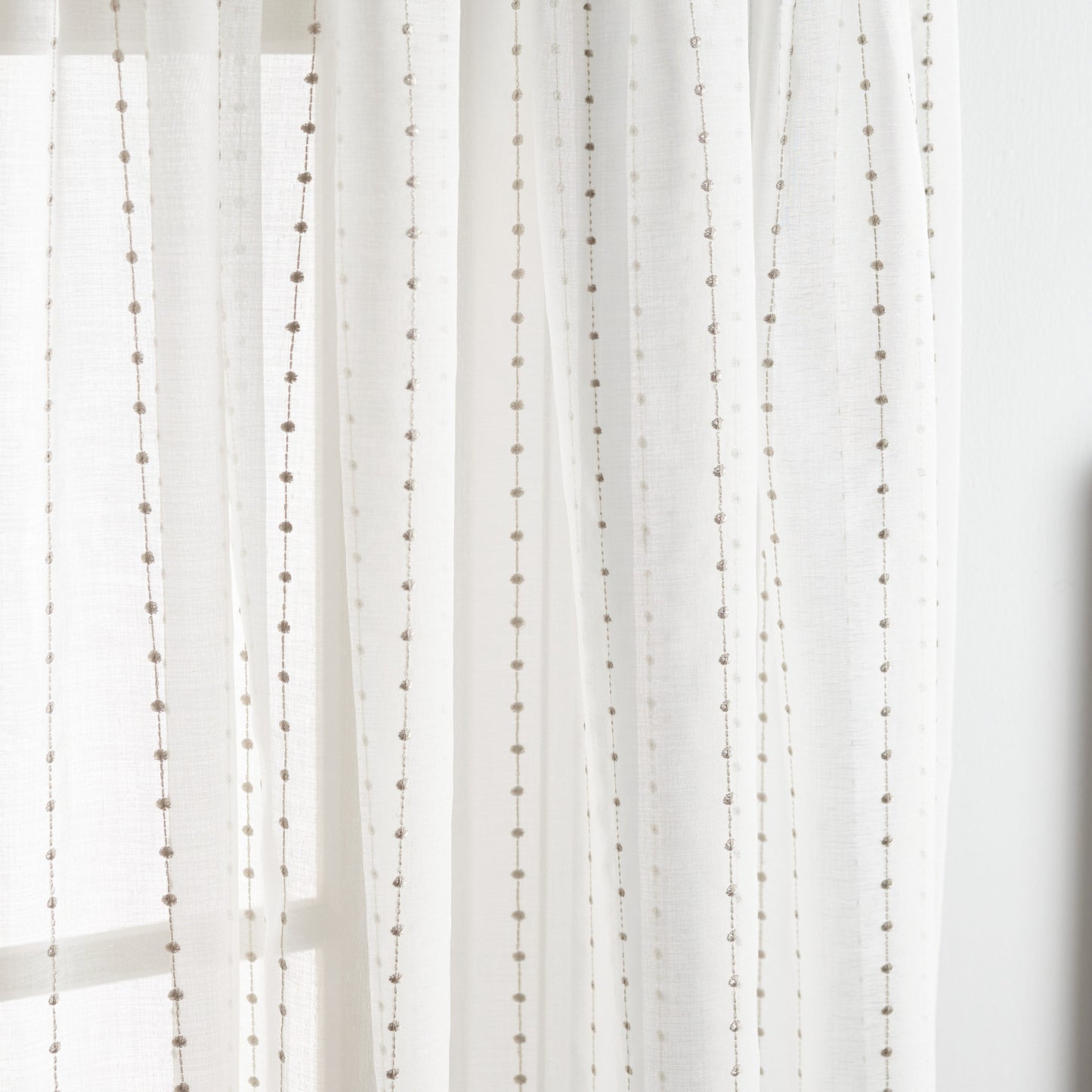 Marth Stewart Dot Embroidery Curtain Panel